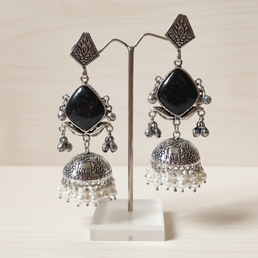 German Silver Ethnic Danglers