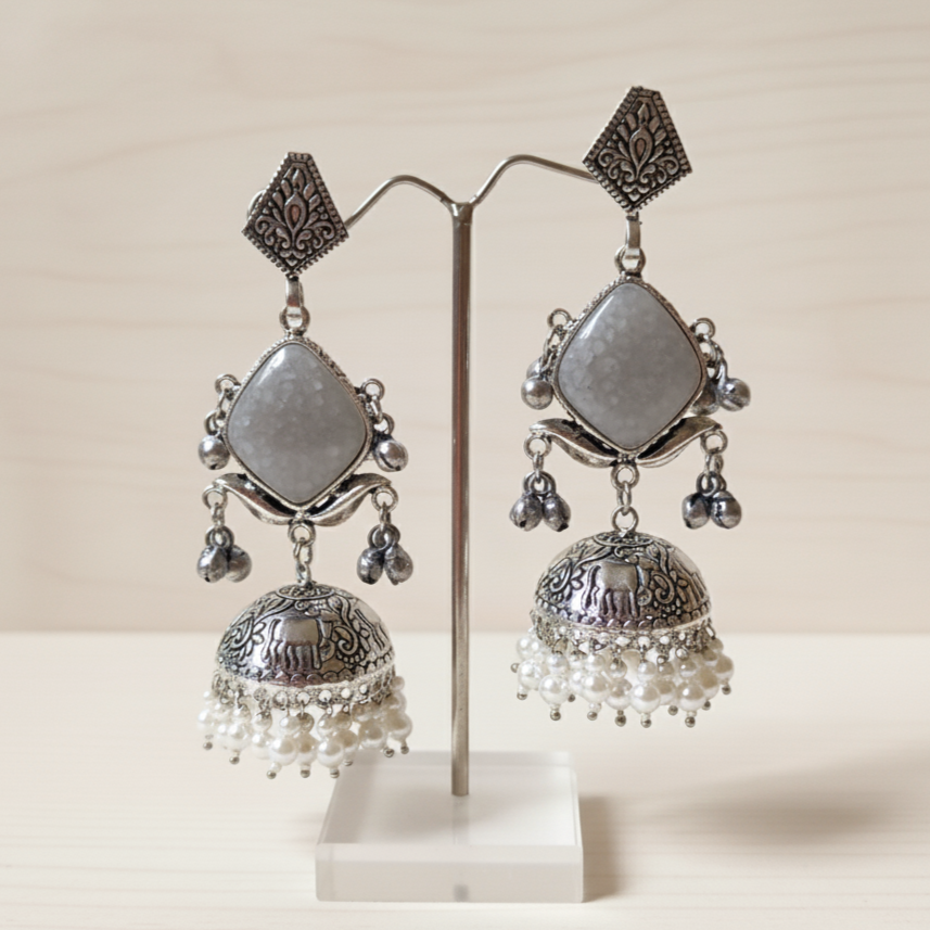 German Silver Ethnic Danglers