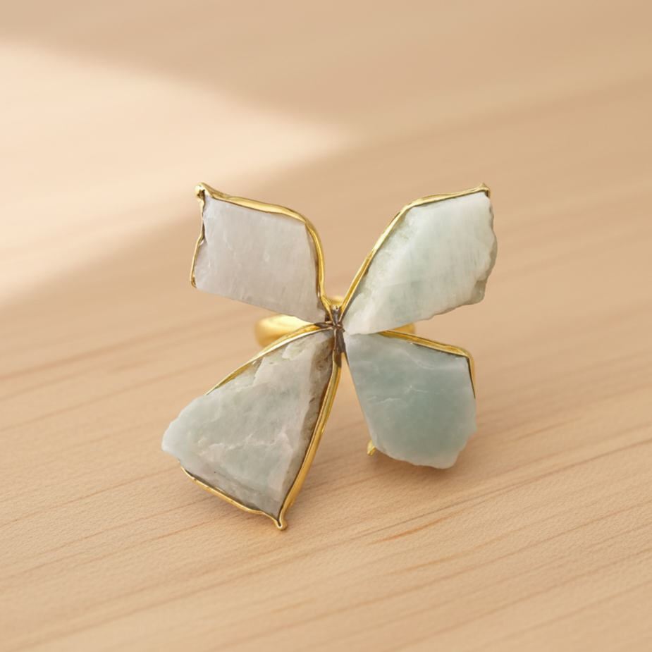 Bold Raw Stone Cocktail Rings