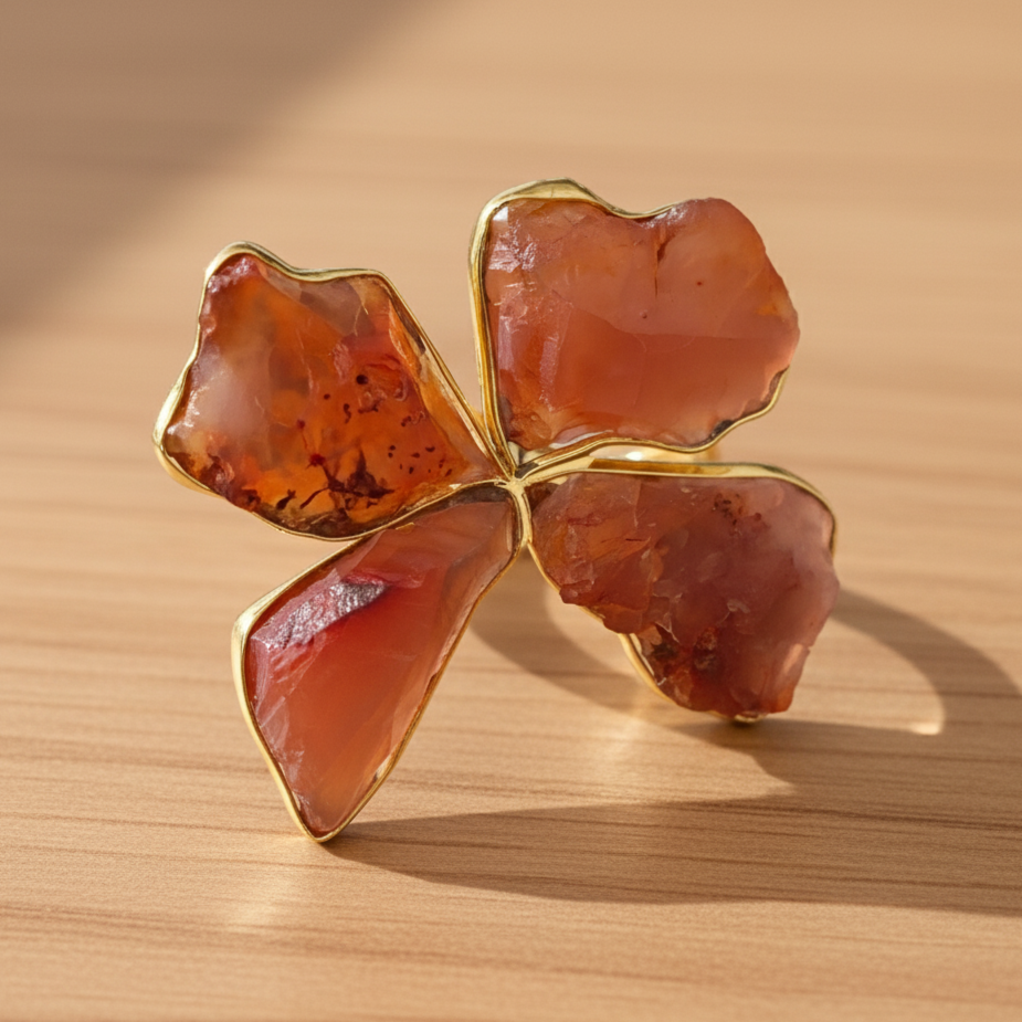 Bold Raw Stone Cocktail Rings