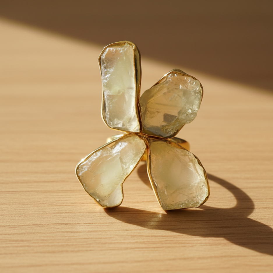 Bold Raw Stone Cocktail Rings
