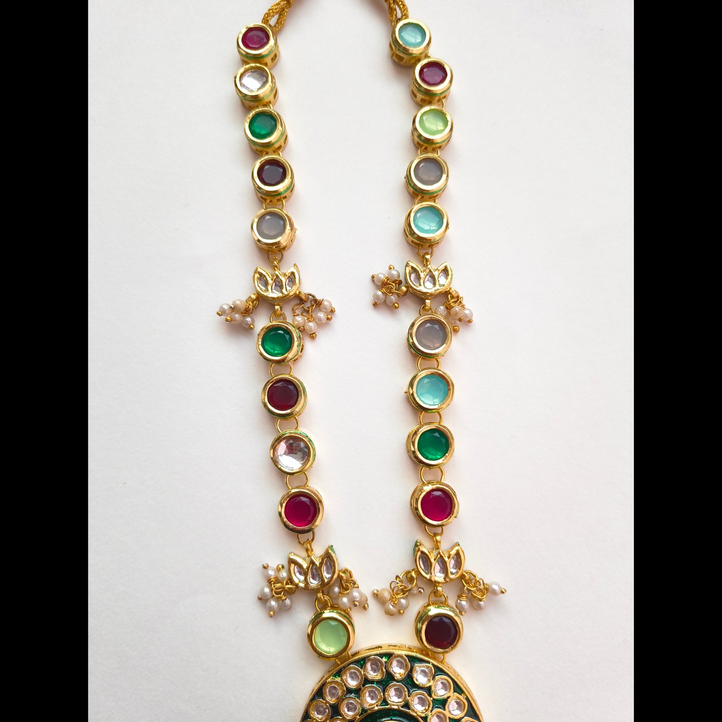 Navratna Inspired Multi-Colour Necklace Set