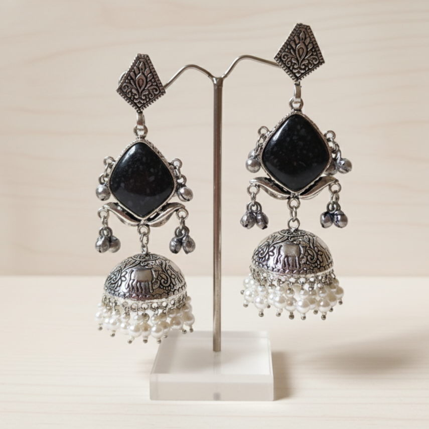 German Silver Ethnic Danglers